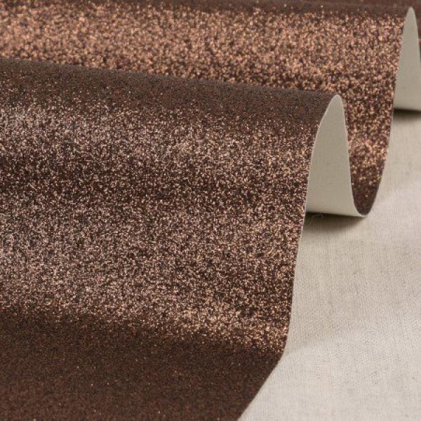 50x70 cm Zuschnitt Glitzerfolie Schokobraun